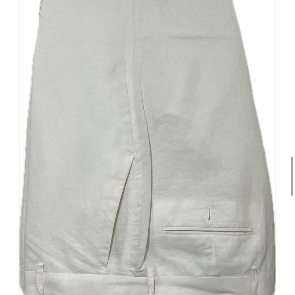 White linen pants